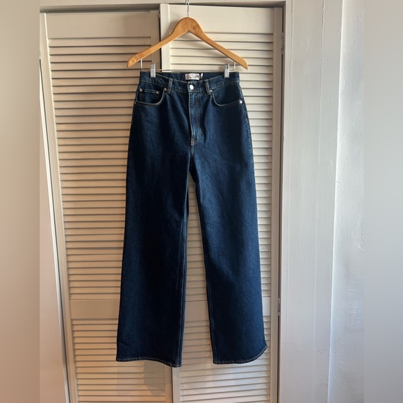 Stories high rise wide leg dark denim jeans - Picture 1 of 5